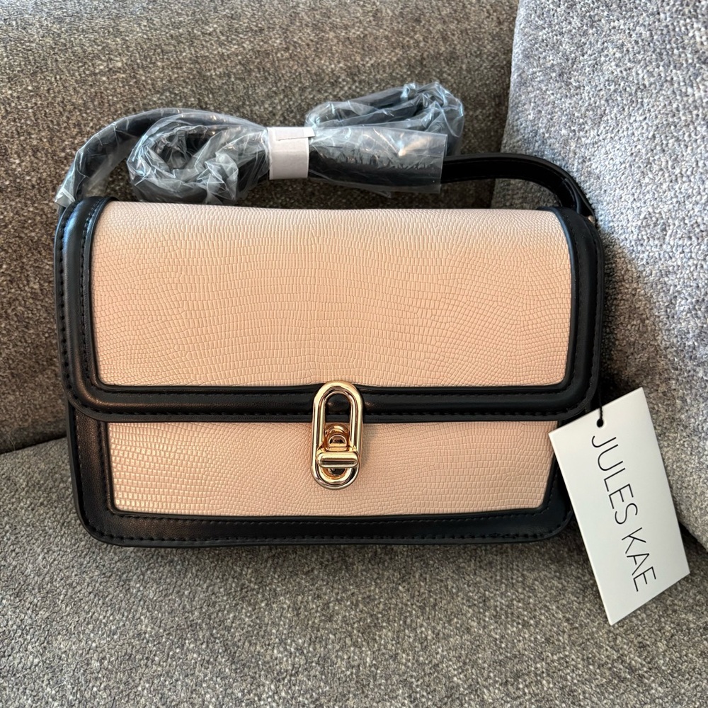 Jules Kae Mia Crossbody Bag - Cream and Black